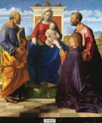 Madonna and Child Enthroned with Saints and Donor