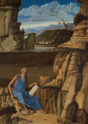 Saint Jerome Reading in a Landscape, c.1480-5