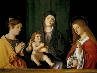 The Virgin and Child Between Two Saints