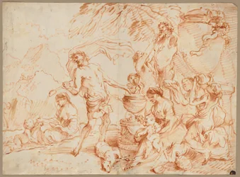 Bacchanal Before a Herm, early 1660s