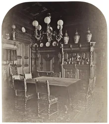 The House of Ivan Paskevich at the English Embankment in Petersburg. The Dining Room, 1860s