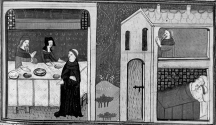 Decameron, Don Felice is invited to Brother Puccio