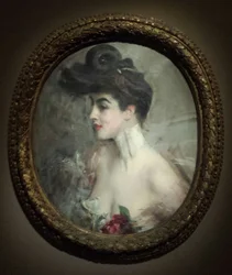 Portrait of Mme X with Pearl Necklace
