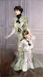 Portrait of Madame Hugo and Her Son