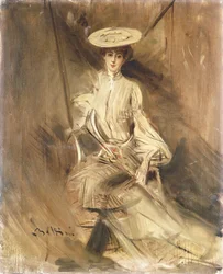 Portrait of a Lady, Seated, with a Parasol