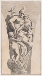 Study for a Pendentive Depicting Justice and Charity, 1630-50