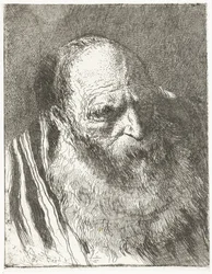 Man with Beard in Striped Cloak (series title: Collection of Heads)