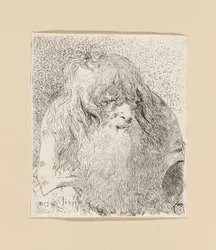 Old Man with a Beard and Long Hair, from the Raccolta di Teste (Collection of Heads)