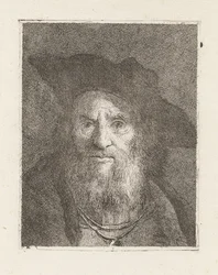 Old Man with a Hat, from the Raccolta di Teste (Collection of Heads)