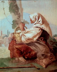 Old Peasant Woman with a Basket of Eggs