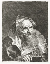 Old Man with Chain and Book (series title: Collection of Heads)