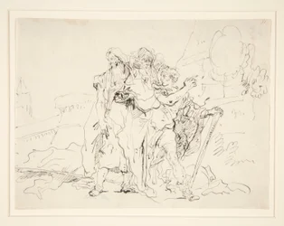 Priam and Companions Outside the Walls of Troy