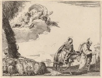 The Flight with the Holy Family at the Right