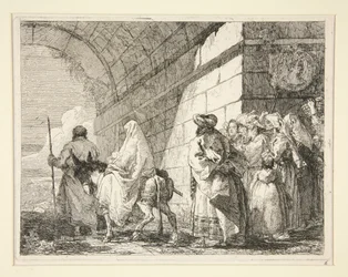 The Holy Family Passing under an Arch, Leaving by a City Gate, from the series Idee pittoresche sopra la fuga in Egitto (Flight into Egypt)