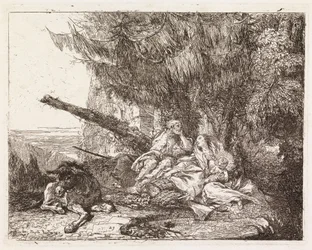 The Holy Family Resting under a Fir Tree (The Flight into Egypt XXIII)
