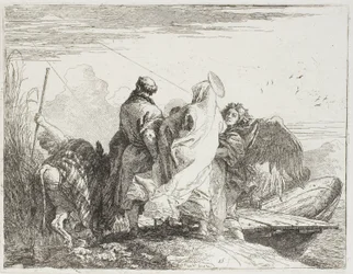 The Holy Family Stepping Off the Bank, plate fifteen from The Flight into Egypt