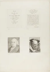 Title Page, Dedication, Portrait of Giambattista Tiepolo, Bearded Old Man