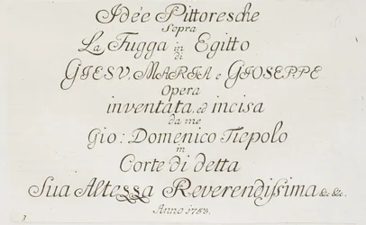 Title Page to The Flight into Egypt