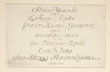 Title Page, from the Series Picturesque Ideas on the Flight into Egypt