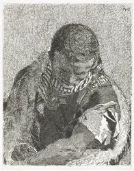 Young Black boy with bowed head; Collection of heads (series title); Raccolta di Teste (series title)