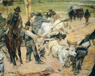 Branding of Young Bulls in Maremma (detail)