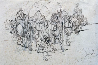 Convoy of supplies on the march