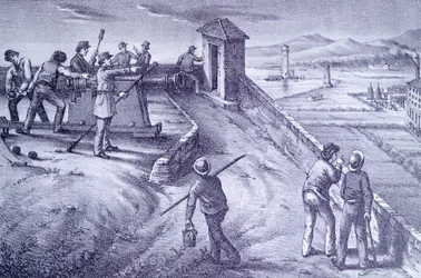 Defense of Livorno from Fort San Pietro