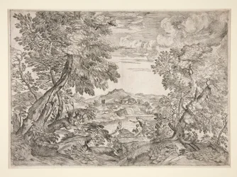 Landscape with Three Men by a River