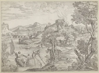 Landscape with Lute Player