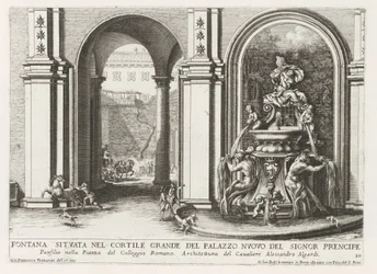 Fountain in the Courtyard of the Palazzo Doria Pamphilj in Rome