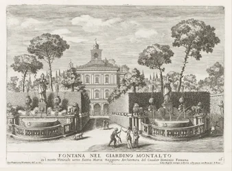 Fountains in the Gardens of Villa Montalto Negroni in Rome