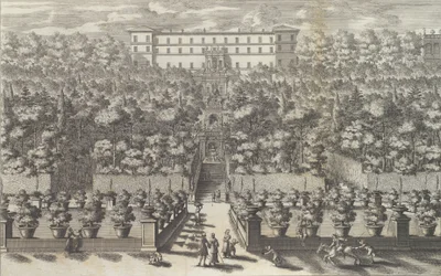 View of the Palace from the Garden Level with its Fountains