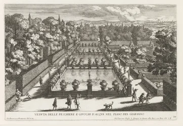 Fish Ponds in the Gardens of Villa d