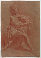 Kneeling Man, for an Adoration of the Shepherds, 1601-1650