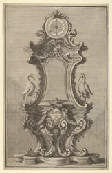 Design for a Clock, from Disegni Diversi, 1714 or 1750