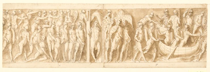 32 Copies after the Column of Marcus Aurelius, Piazza Colonna in Rome