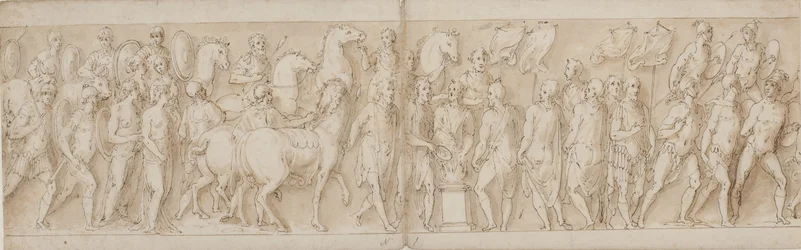 Captured Women are Taken Away (end of LXXIII); Parade of the Lifeguards (LXXIV); Marcus Aurelius Sacrifices at an Altar (LXXV); Marcus Aurelius Watches an Attack (beginning of LXXVI)