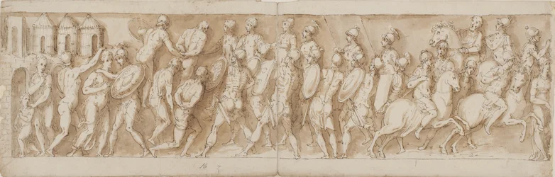 Sarmatian leaders are captured by surprise and their houses set on fire by the Romans (CII); the arrival of legionaries and the emperor (omitted by Guerra) (CIII)