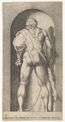Plate 15: Hercules Standing in a Niche, Wearing a Lion Skin and Holding a Club