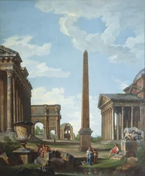 A Capriccio with Roman Ruins and a Scene from the Life of Belisarius