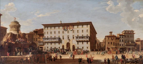 A Festival In The Piazza Di Spagna, Rome