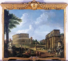 Colosseum and Arch of Constantine, by Giovanni Paolo Pannini