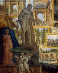 Gallery of sights of ancient Rome, commissioned by patron Abbot de Canillac