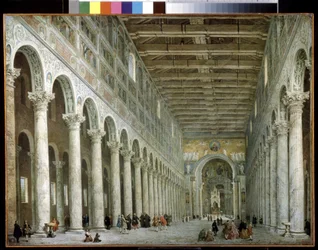 Interior of the Basilica of St Paul Outside the Walls in Rome