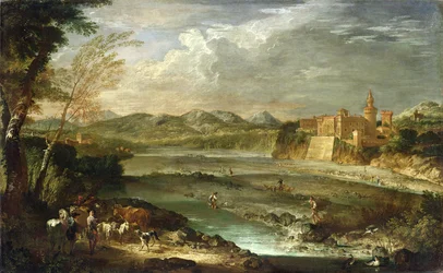 The Valley of Trebbia with the Castle of Rivalta