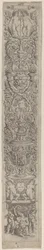 Ornament Panel: Nereid and Two Children Playing Musical Instruments