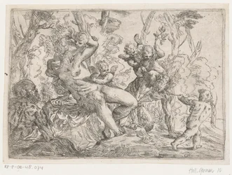 A Satyr Captured by Putti and Venus