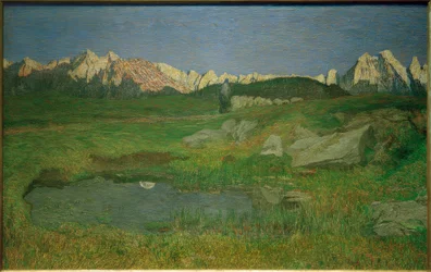 Alpine Landscape at Sunset