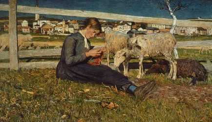 Girl Making Socks