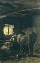 In stable